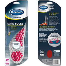 Load image into Gallery viewer, Dr. Scholl's SORE SOLES Pain Relief Orthotics // Relieve Sore Feet with Cushioning, Shock Absorption and Stimulating Nodules that Massage your Feet (for Women's 6-10, also available for Men's 8-14)