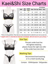 Load image into Gallery viewer, Kaei&Shi Sexy Lingerie for Women,Ruffle 2 Piece Lace Lingerie Set,Underwire Ribbed Bra and Panty Sets Valentine Black Medium