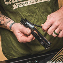 Load image into Gallery viewer, CLENZOIL Field & Range Pistol & Rifle Essentials Gun Cleaning Kit | CLP Spray & Oiler with Boresnake | Clean, Lubricate & Protect | Nylon Brush, Bore Swabs & Microfiber (40 Caliber | 10mm)