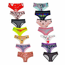 Load image into Gallery viewer, Dircho Women Underwear Variety Pack Lace Trims Hipsters Bikinis Tangas Cheekies Panties And More Assorted In Bulk (Small, Variety-5 Pack)