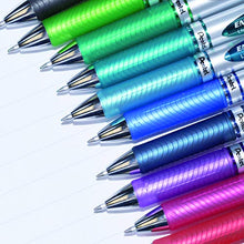 Load image into Gallery viewer, Pentel Gel Ink Pen, Retractable Gel Pen Metal Tip, 12 Pack, 0.7mm, Medium Point, Turquoise Blue (BL77-S3)