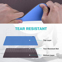 Load image into Gallery viewer, Matymats Yoga Mat, Workout Exercise Mat - 6mm Thick Non Slip Fitness Mat with Carrying Strap for Yoga, Workouts, Home, Gym and Pilates 72"x24", Sky Blue