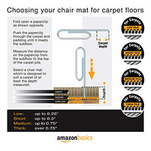 Load image into Gallery viewer, AmazonBasics Polycarbonate Carpet Chair Floor Mat with Lip - 47'' x 35''
