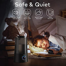 Load image into Gallery viewer, Humidifiers for Bedroom - 4L Cool Mist Humidifier Top Fill Oil Diffuser Quiet Ultrasonic Humidifiers for Home Large Room with Adjustable 360° Rotation Nozzle, Auto Shut-Off, Humidifiers for Baby