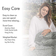 Load image into Gallery viewer, RELAX EDEN Adult Weighted Blanket W/Removable, Washable Duvet Cover| 15 lbs, 60”x 80” Size| Heavy Glass Micro-Beads| Supreme Sleeping Comfort for Adults| Hot & Cold Sleeping| 100% Soft Cotton Build