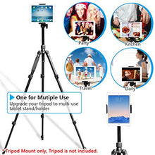 Load image into Gallery viewer, Sturdy Tablet and Phone Tripod Mount for iPad Samsung Tablet Cell Phone More, Rotatable Tiltable Tripod Adapter Stand Clamp Holder for Video Recording Photo Booth Live Music Camera by APPS2Car