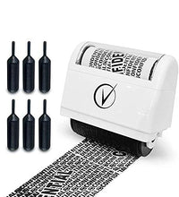 Load image into Gallery viewer, Identity Theft Protection Roller Stamps Wide Kit, Including 6-Pack Refills - Confidential Roller Stamp, Anti Theft, Privacy & Security Stamp, Designed for ID Blackout Security - Classy White