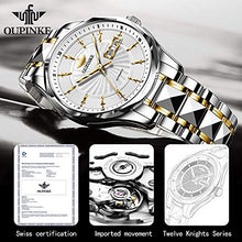 Load image into Gallery viewer, White Watches for Men Automatic Self Winding Mechanical Twelve Knights Luxury Business 5ATM Waterproof Calendar Men Wrist Watches