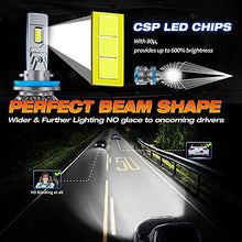 Load image into Gallery viewer, Fahren H11/H9/H8 LED Headlight Bulbs, 120W 20000 Lumens Bright LED Headlights, 6500K Cool White LED Headlight Conversion Kit IP68 Waterproof, Quick Installation, Pack of 2