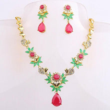 Load image into Gallery viewer, Zhiming Red with emerald Necklace