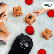 Load image into Gallery viewer, SWOOC Games - Giant Right Center Left Dice Game (All Weather) with 24 Large Chips & Carry Bag - Jumbo Wooden Lawn Game - Big Backyard Game for Family - Indoor / Outdoor