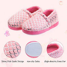 Load image into Gallery viewer, LseLom Girls Cute Slippers with Rubber Soles Kids House Slippers Indoor Outdoor Slippers for Toddlers Kids Memory Foam House Shoes for Little Girls Pink Size 10