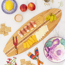 Load image into Gallery viewer, Totally Bamboo surfboard cutting board, 23x7.5 Inches