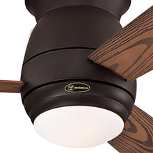 Load image into Gallery viewer, Westinghouse Lighting Westinghoue 7217800 Halley 44-Inch Oil Rubbed Bronze Indoor/Outdoor, Dimmable LED Light Kit with Frosted Opal Glass, Remote Control Included Ceiling Fan
