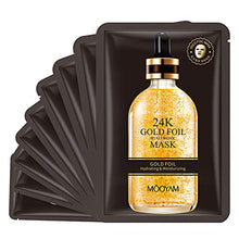 Load image into Gallery viewer, Sheet Masks for Face Hydrating Face Masks Skincare 24K Gold Anti Aging Men Sheet Mask 10 Pack Essence Sheet Mask Collagen Facial Sheet Mask for Acne Treament Oil Control Shrink Pore Beauty Smoothing