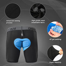 Load image into Gallery viewer, Men's Cycling Underwear, 3D Padded Bike Shorts, Quick Dry Breathable Mountain Bicycle Tights Leggings (Black-02, Medium)