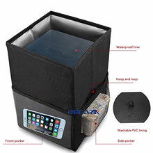 Load image into Gallery viewer, Car Trash Can with Lid - Car Trash Bag Hanging with Storage Pockets Leak-Proof Car Organizer Collapsible and Portable Waterproof Car Garbage Bin, 2.6 Gal Large Capacity Multipurpose Trash Bin for Car