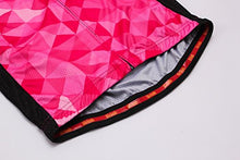 Load image into Gallery viewer, Uriah Women's Cycling Jersey Short Sleeve Reflective with Rear Zippered Bag Diamond Pink Size L