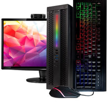 Load image into Gallery viewer, HP 800G2 PC Desktop, Intel i5, 16GB Ram, 1TB HDD, Windows 10 Pro, 20" LCD Monitor, Webcam, Flash Drive, RGB Productivity Bundle, WiFi (Renewed)