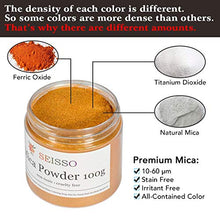 Load image into Gallery viewer, Gold Mica Powder for Epoxy Resin 3.5 oz /100g Powdered Pigment for Soap Colorant Bath Bomb Dye, Cosmetic Grade for Lip Gloss, Acrylic Nails Polish, Craft Projects