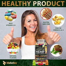 Load image into Gallery viewer, Hemp Gummies Premium 985,000 High Potency - Fruity Gummy Bear with Hemp Oil - Natural Hemp Candy Supplements for Pain, Anxiety, Stress & Inflammation Relief - Promotes Sleep and Calm Mood