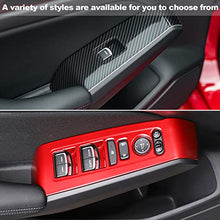 Load image into Gallery viewer, Horry ABS Engineering Plastics,Carbon Fiber Print Automobile Armrest Window Rise Lift Down Control Switch Door Lock Panel Cover Trim Inner Accessories for Honda Civie 2022 Sedan Hatchback (Black)