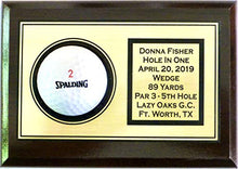 Load image into Gallery viewer, Valley Forge Wood Products Hole in One Golf Ball Display 4X6 Engraved Personalized