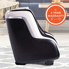 Load image into Gallery viewer, Human Touch Reflex SOL Foot and Calf Relaxation Shiatsu Massager with Heat and Vibration- Patented Technology - Extended Height, Adjustable Tilt Base with Under Foot Massage Rollers, Black and White