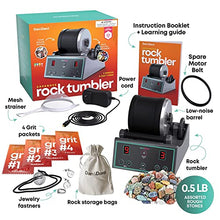 Load image into Gallery viewer, Advanced Professional Rock Tumbler Kit - with Digital 9-Day Polishing Timer & 3 Speed Settings - Turn Rough Rocks into Beautiful Gems : Great Science & STEM Gift for Kids All Ages : Geology Toy