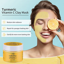 Load image into Gallery viewer, ANAIRUI Turmeric Vitamin C Facial Mask 3-in-1 Travel Mini Kit - Clay Mask, Peel Off Mask, Wash-Off Cream Mask, for Acne & Dark Spots, Oily Skin, Facial Spa Treatment 1.75 oz × 3 ea
