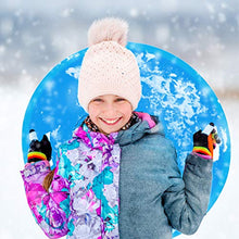 Load image into Gallery viewer, Franklin Sports Kids Saucer Sled - Arctic Trails Round Plastic Snow Sled for Children - Heavy Duty Sledding Saucer with Handles - 25"