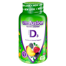 Load image into Gallery viewer, Vitafusion Vitamin D3, 50 mcg, Peach, Blackberry, Strawberry, 150 Count