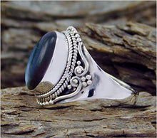 Load image into Gallery viewer, Yuren Vintage Fashion Women 925 Silver Turquoise Moonstone Ring Wedding Bridal Jewelry Shell Ring Size6-10 (US Code 10)