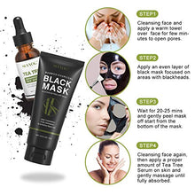 Load image into Gallery viewer, Blackhead Peel Off Face Mask, SHVYOG 3-in-1 Blackhead Remover Charcoal Mask with Brush & Tea Tree Serum, Purifying & Deep Cleansing Black Mask for Blackheads, Dirt, Acne, Pores Shrinking (100g+30ml)