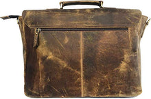 Load image into Gallery viewer, 18 Inch Vintage Handmade Leather Messenger Bag for Laptop Briefcase Best Computer Satchel School Distressed Bag (16 inch, Brown)