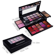 Load image into Gallery viewer, SHANY Fierce & Flawless All-in-One Makeup Set Compact with Mirror, 15 Eye Shadows, 2 Bronzers, 2 Blushes and 15 Lip/Eye Glosses - Applicators Included