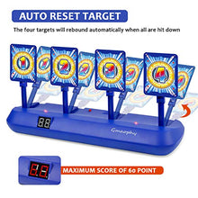 Load image into Gallery viewer, Digital Shooting Targets with Foam Dart Toy Shooting Blaster , 4 Targets Auto Reset Electronic Scoring Toys, Shooting Toys for Age of 5 6 7 8 9 10+ Years Old Kid Boys Girls, Compatible with Nerf Toys