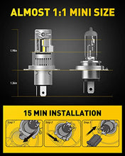 Load image into Gallery viewer, 2022 Upgraded AUXITO H4/9003 LED Headlight Bulbs, 100W 20,000LM Super Bright, 6000K Xenon White, Halogen Replacement with Fan for Cars, Motorcycle, Pack of 2