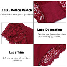 Load image into Gallery viewer, KUKOME Women's Lace Underwear Birefs Soft Hipster Panties Comfort Bikini Underwear for Ladies, Multipack 5 C, Medium