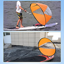 Load image into Gallery viewer, VGEBY1 Wind Sail, PVC Foldable Board Wind Sail Wind Paddle with Transparent Window for Kayak Canoes Inflatables Boats (Orange)