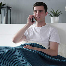 Load image into Gallery viewer, Bedsure 100% Cotton Thermal Blanket - 405GSM Soft Blanket in Waffle Weave for Home Decoration - Perfect for Layering Any Bed for All-Season - Queen Size (90 x 90 inches), Teal