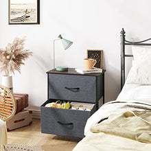Load image into Gallery viewer, WLIVE Nightstand with 2 Fabric Drawers, Bedside Furniture & End Table Dresser for Bedroom, Living Room, Steel Frame, Wood Top, Easy Pull Handle