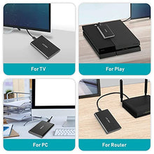 Load image into Gallery viewer, ANEXT 2.5 USB 3.1 Gen2 External Hard Drive Enclosure, Portable Black Aluminum Hard Disk Case for 2.5 inch 7mm 9.5mm SATA HDD SSD, Max 4TB - Anext Series.(Includes a USB C to USB C Cable)