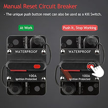 Load image into Gallery viewer, Hamolar 3 Pack 100 Amp Circuit Breaker Manual Reset Car Marine Trolling Motors Boat ATV Manual Power Protect for Audio System Fuse 12V-48VDC