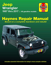 Load image into Gallery viewer, Jeep Wrangler 4-cyl & 6-cyl Gas Engine, 2WD & 4WD Models (87-17) Haynes Repair Manual (Does not include info specific to diesel engine models. ... specific exclusion noted) (Haynes Automotive)