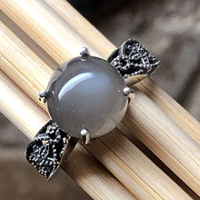 Load image into Gallery viewer, Natural Grey Orthoclase Moonstone 925 Sterling Silver Engagement Ring Size 5, 5.25, 6, 6.25, 7, 7.25, 7.75, 8, 8.75, 9