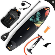 Load image into Gallery viewer, Hurley PhantomTour 10' 6" Stand Up Paddle Board with Hikeable Backpack, Air Pump, Adjustable Floating Paddle, Coiled Leash, Fin & Repair Kit (Paradise)