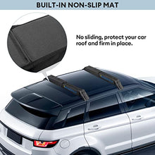 Load image into Gallery viewer, Universal Soft Car Roof Rack Pads for Kayak Surfboard SUP Canoe Snowboard Paddle Board with 15FT Tie-Down Straps, 2 Tie Down Rope, 2 Quick Loop Strap and Storage Bag, Suit Cars, SUV, Trucks