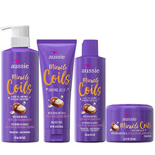 Load image into Gallery viewer, Aussie Miracle Coils Collection, Shampoo, Conditioner, Shaping Jelly & Stretching Cream, For Curly Hair, Made with Australian Macadamia Nut Oil, Sulfate & Paraben Free , White , 4 Piece Set