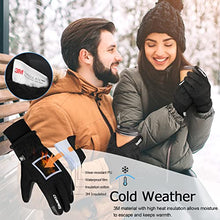 Load image into Gallery viewer, Cevapro -30℉ Waterproof Winter Gloves Suede 3M Insulated Gloves for Men Women Cold Weather Running Hiking Skiing